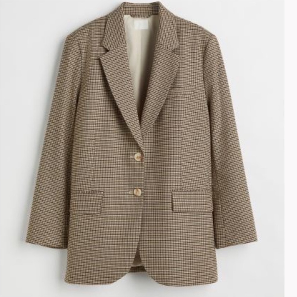 Oversized H&M houndstooth blazer.